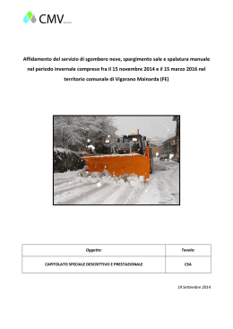Capitolato Speciale Vigarano Mainarda