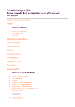 Manuale Mosquito 38B Indice generale degli argomenti presenti all