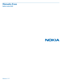 Manuale d`uso del Nokia Lumia 2520