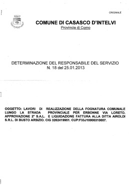 det 18 2013 - Comune di Casasco d`Intelvi