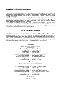 Vita di Cristo in mille anagrammi