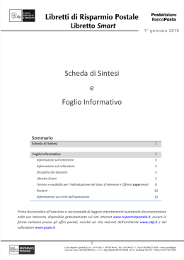 Libretti Smart - Risparmio Postale