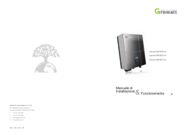 Manuale Inverter Growatt modelli Growatt 3600 MTL-10