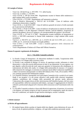 Regolamento di disciplina