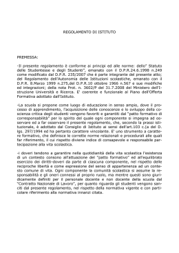 Regolamento disciplinare