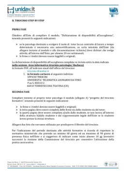 UFFICIO TIROCINIO - Universit&agrave; Telematica Leonardo Da Vinci