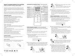 libretto istruzioni telecomando condizionatori