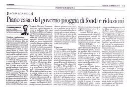 Piano casa: dal governo pioggia di fondi e riduzioni