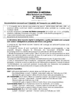 documenti necessari per il rilascio del passaporto