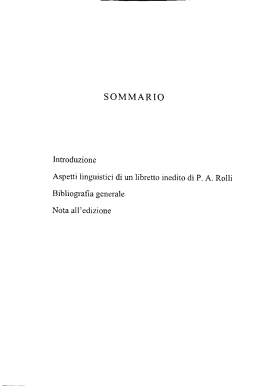 D`avverbj, Particelle, Preposizioni e di frasi avverbiali. Libretto. Un