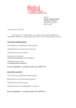 visualizza la convenzione - Unione Artigiani Italiani Latina