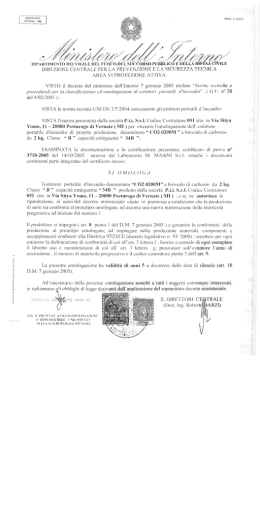 omologazione ministero dell`interno