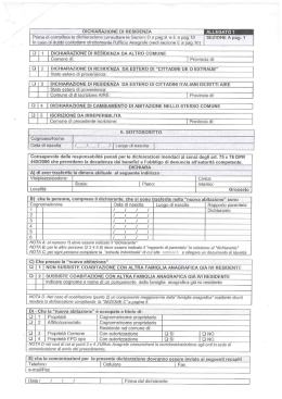 modulo di dichiarazione di residenza