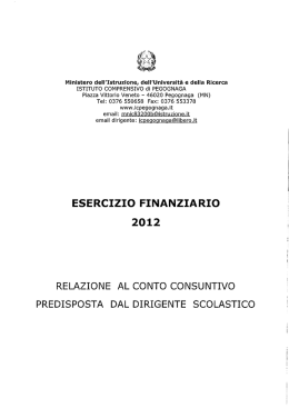 Consuntivo Relazione 2012