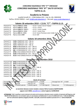 le poiane 18-19 settembre - Gruppo Italiano Dressage