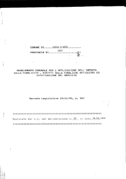 regolamento pubblicit&agrave;