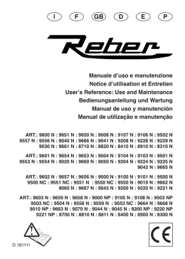 Manuale d`uso e manutenzione Notice d`utilisation et Entretien