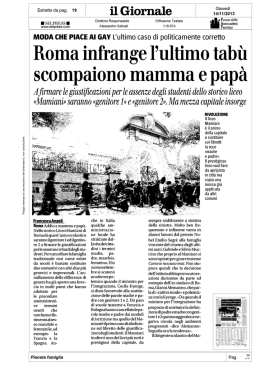 Scompaiono mamma e pap&agrave; - Forum delle Associazioni Familiari