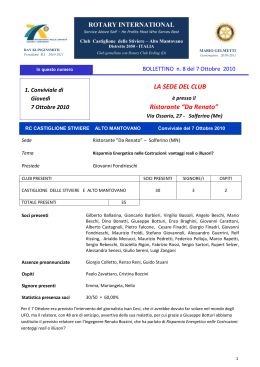 Bollettino n&deg; 8 - Rotary di Castiglione delle Stiviere