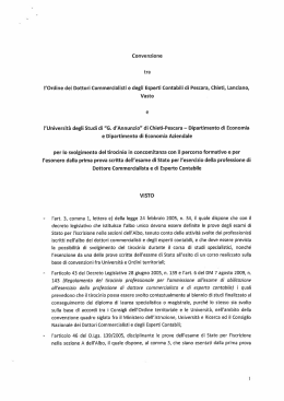 Convenzione Ordine dei Dottori Commercialisti degli Esperti Contabili