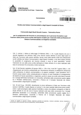 UNICUSANO , Ordine dei