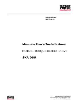 Manuale Uso e Installazione MOTORI TORQUE
