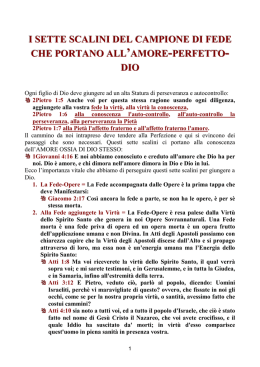 i sette scalini del campione di fede che portano all `amore