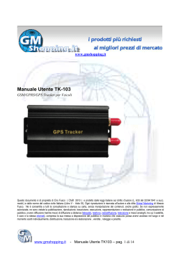 Manuale TRACKER GPS TK103