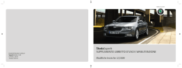 &Scaron;kodaSuperb SUPPLEMENTO LIBRETTO D`USO E MANUTENZIONE