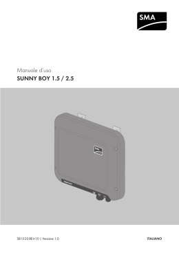 Manuale d`uso - SUNNY BOY 1.5 / 2.5