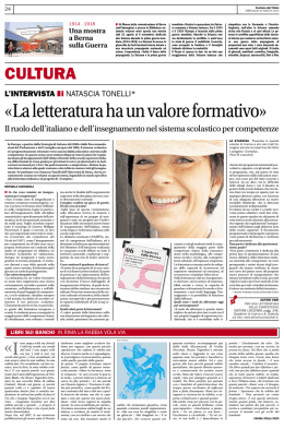 di Cosima Stella Pozzi, «Corriere del Ticino», 20.08.2014, p