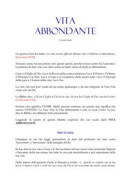 vita abbondante - SenzaMisura.org