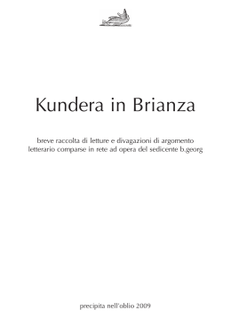 Kundera in Brianza