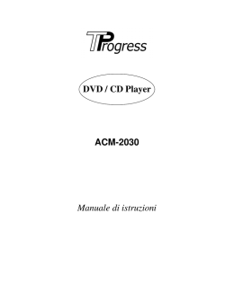 DVD / CD Player ACM-2030 Manuale di istruzioni