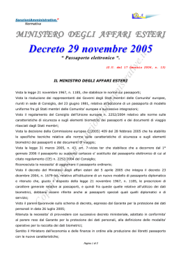 Decreto 29 novembre 2005 - SanzioniAmministrative.