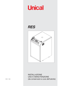 INSTALLAZIONE USO E MANUTENZIONE (da conservarsi a cura
