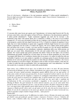30 gennaio 2013. Appunti SdC con Carrón