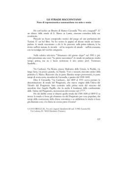 le strade raccontano - Biblioteca Provinciale di Foggia La Magna