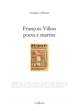 Fran&ccedil;ois Villon, poeta e martire