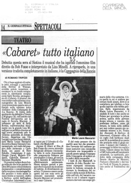 14 m SPETTACOLI - Compagnia della Rancia