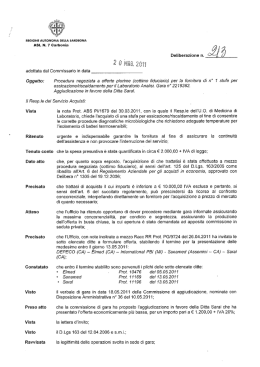 Delibera del 20 Maggio 2011, N.213
