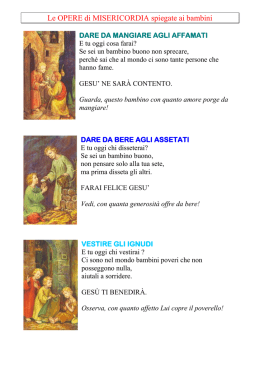 Le OPERE di MISERICORDIA spiegate ai bambini