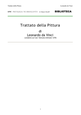 Trattato della Pittura - privilegia ne irroganto