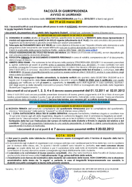 Sessione straordinaria - 19/23 marzo 2012