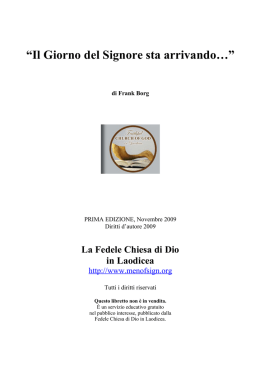 IL Giorno del Signore arriva..