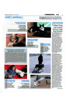 V1sﬂare Expo con 11 cane? Arriva 1` asilo