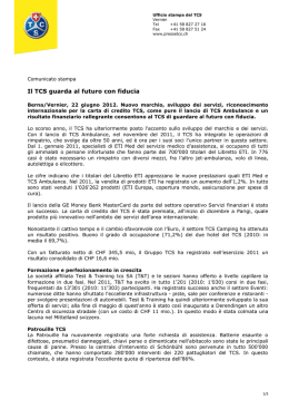 Il TCS guarda al futuro con fiducia