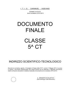 documento finale classe 5^ ct