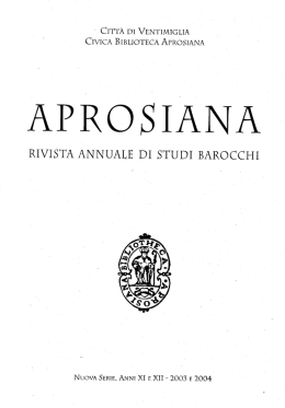 Drammaturgia di `Armi e amori`.