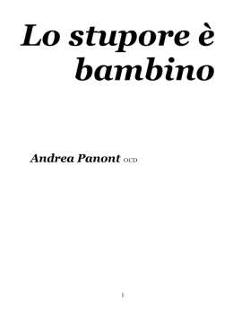 Lo stupore bambino